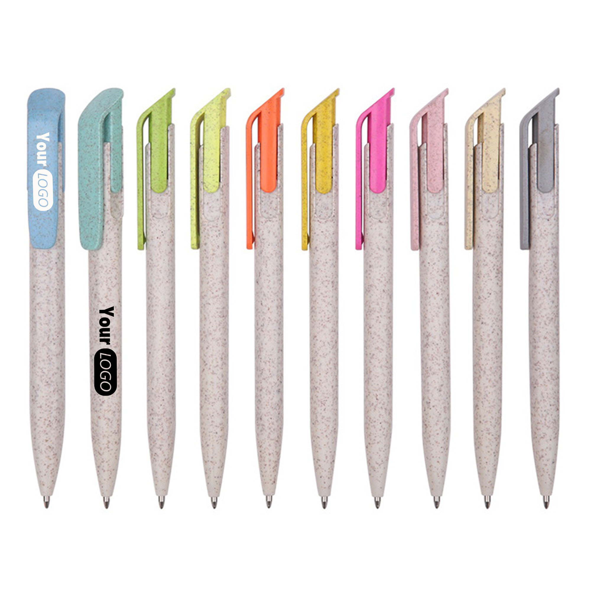 Wheat Color Matching Press Ballpoint Pen 2