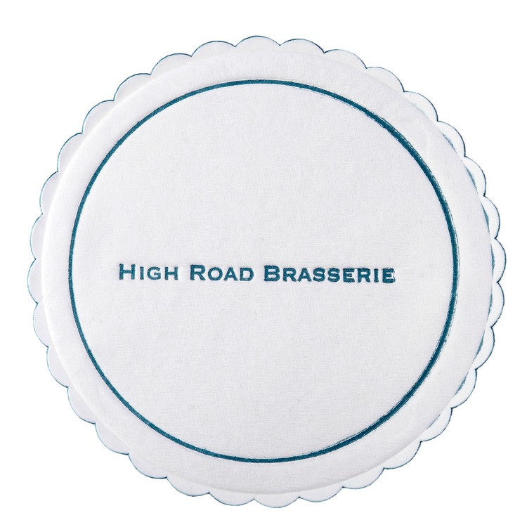 Soft Embossed 7-Ply 5.5" Round Tissue Coaster 1