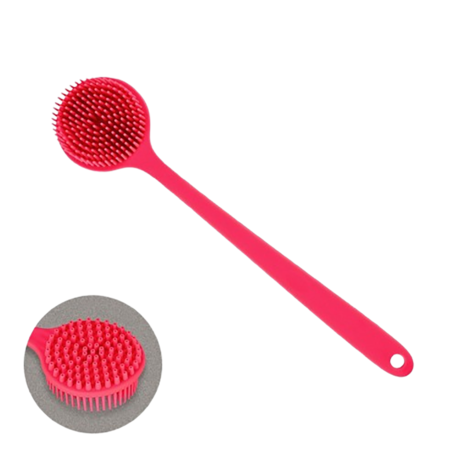 Long Handled Silicone Bath Scrub Brush 4