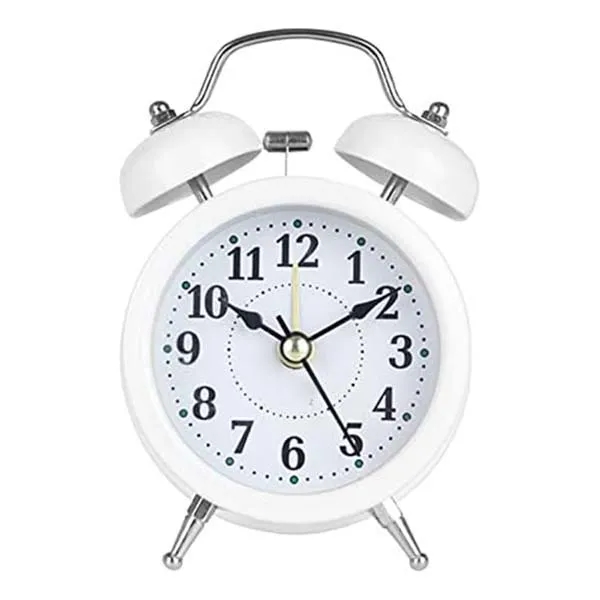 Twin Bell Metal Frame Desk Alarm Clock 4