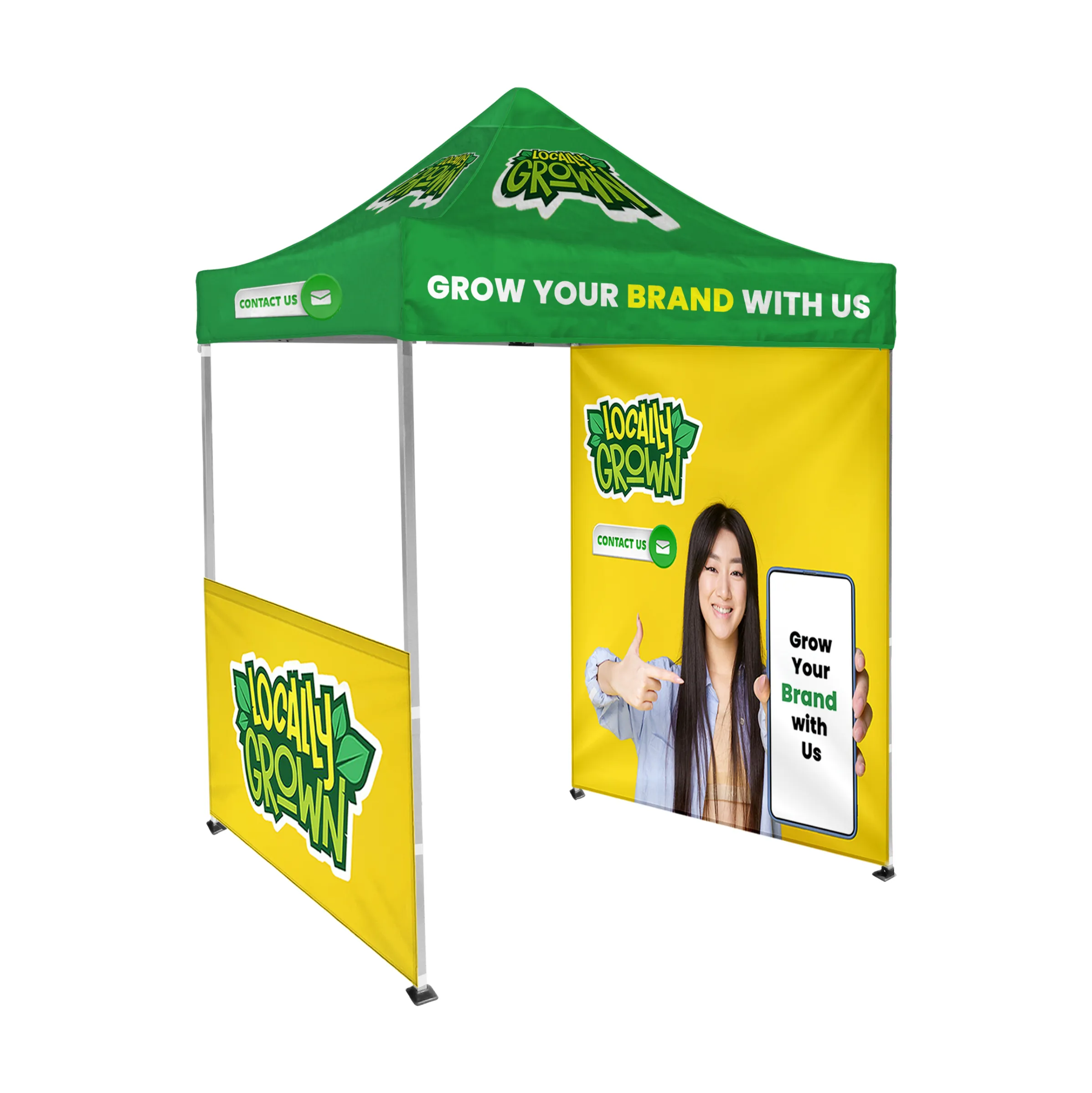 6'x6' Tent Canopy with frame and one half and one full wall 6