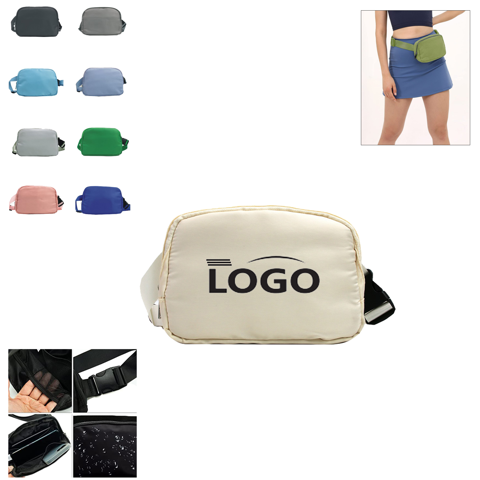 Outdoor Polyester Waist Bag/Crossbody Bag For Men And Women 4