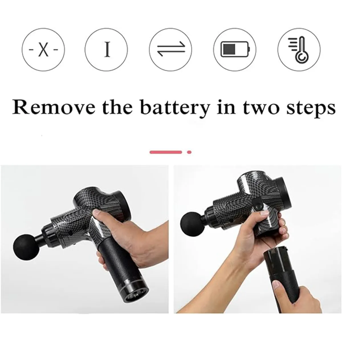 Wireless LCD Touch Display Electric Fascial Gun Massage 5