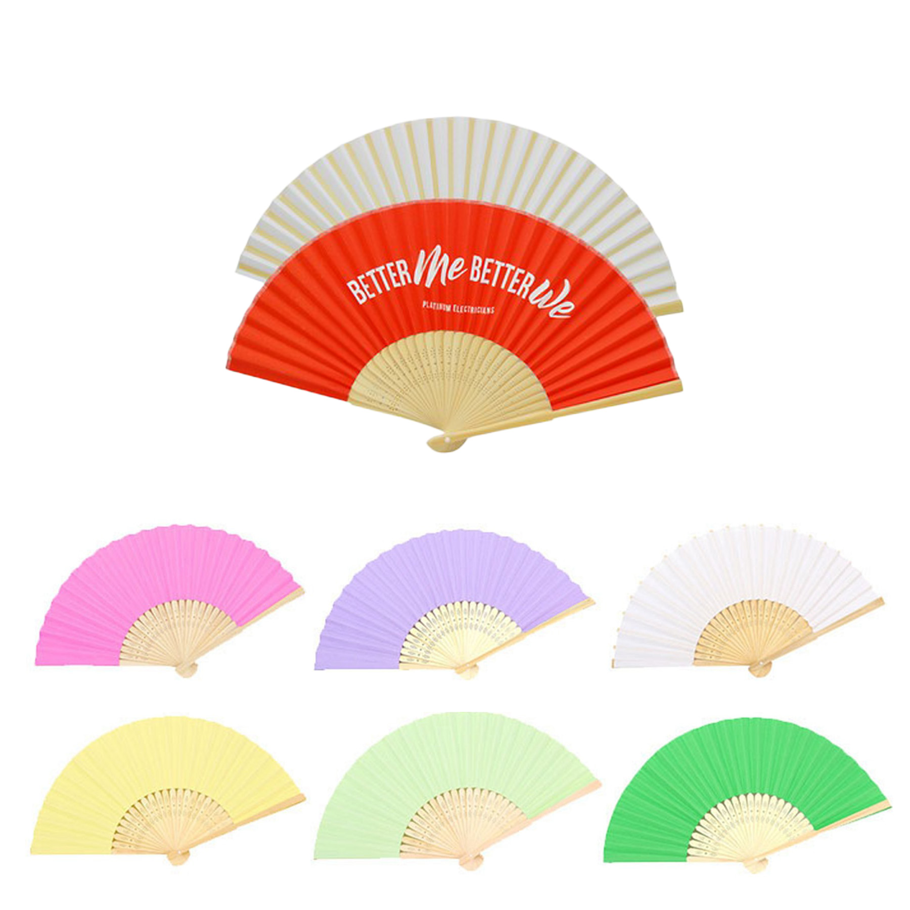 Full Color Printed Bamboo Folding Fan 7