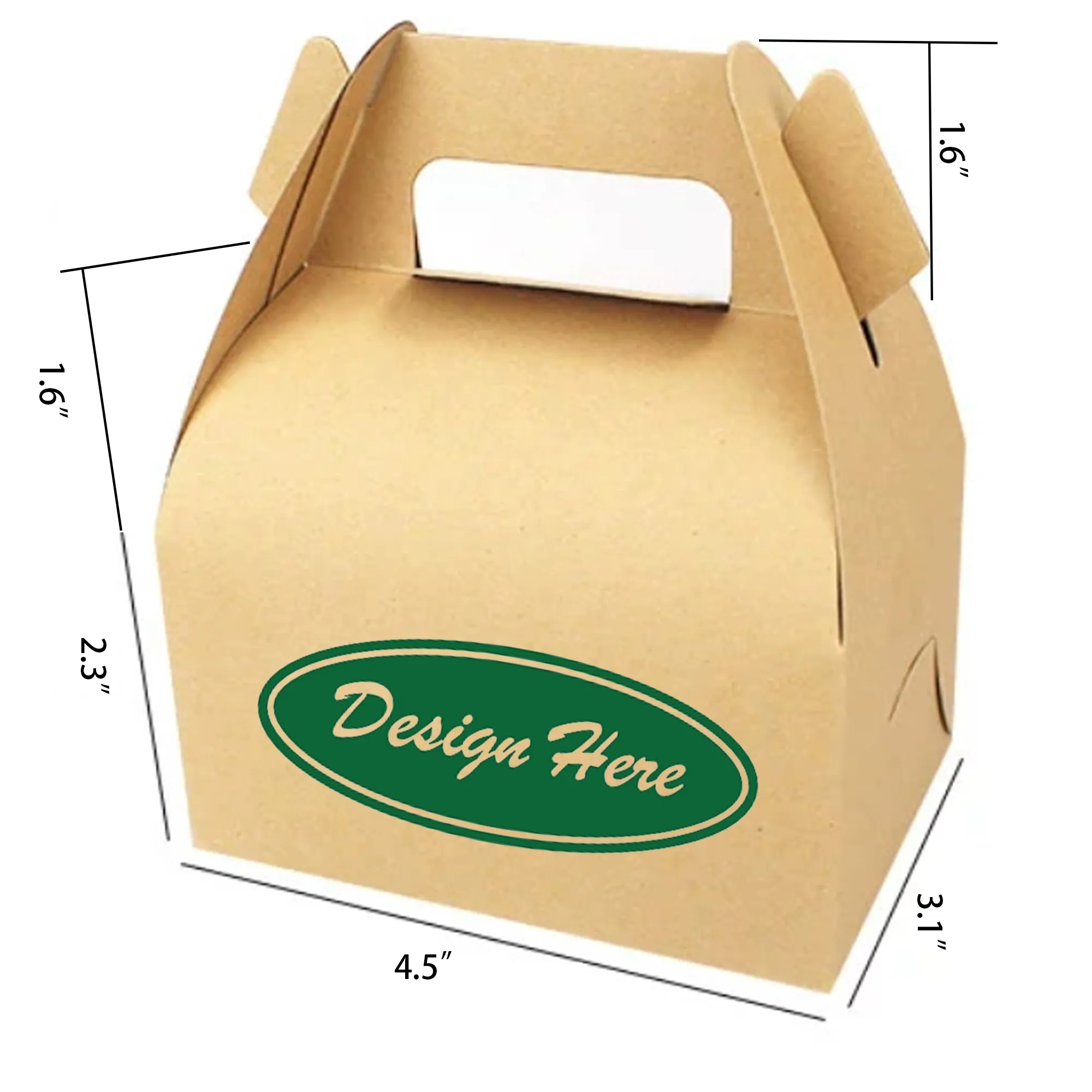 MOQ500 Economy Kraft Paper Custom Cake Box 2