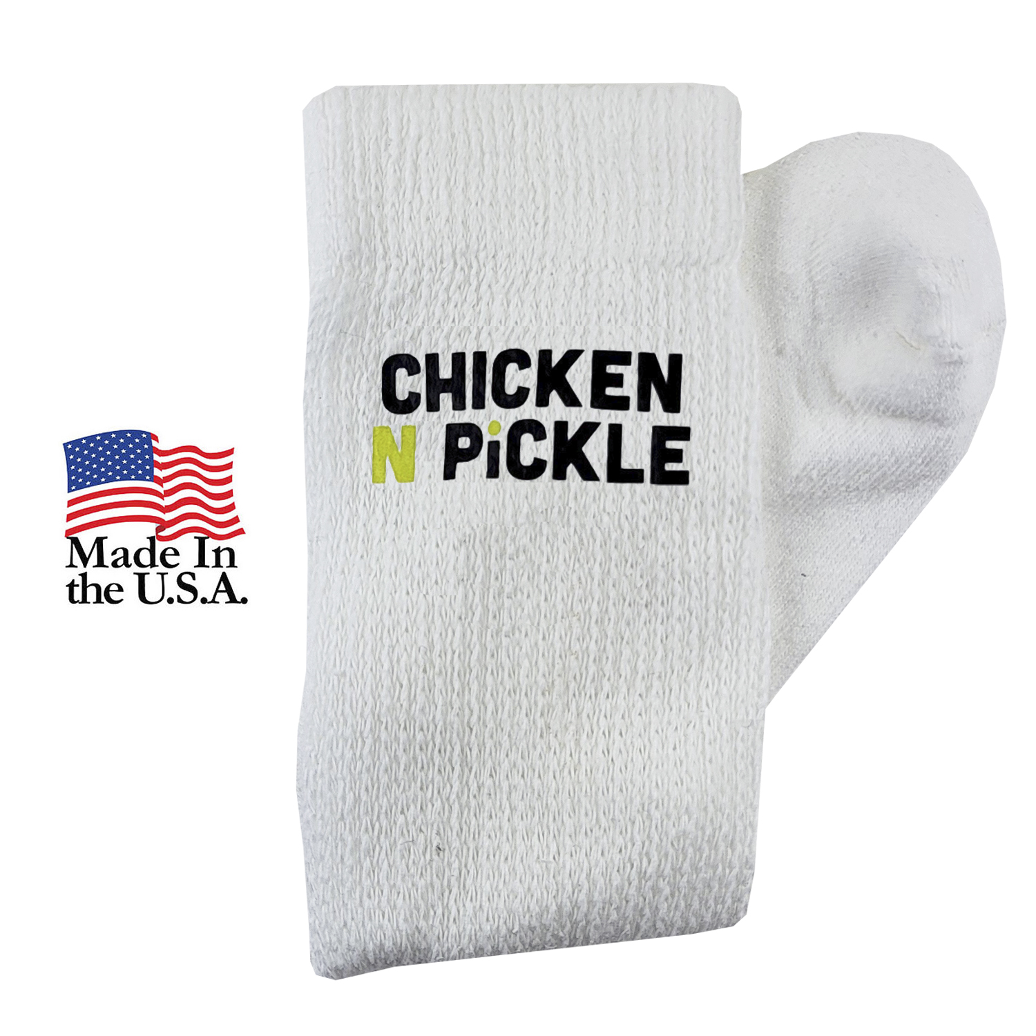 Non Binding Cotton Blend Athletic Crew Socks with Oversized DTF 4