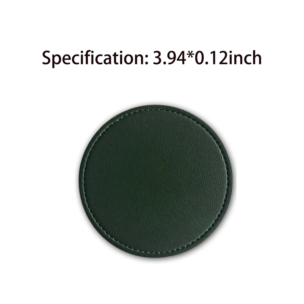 PU Leather Round Coasters Waterproof Heat Resistant 4