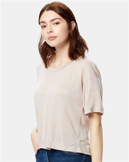 Women's Boxy Open Neck Tee - US309 15