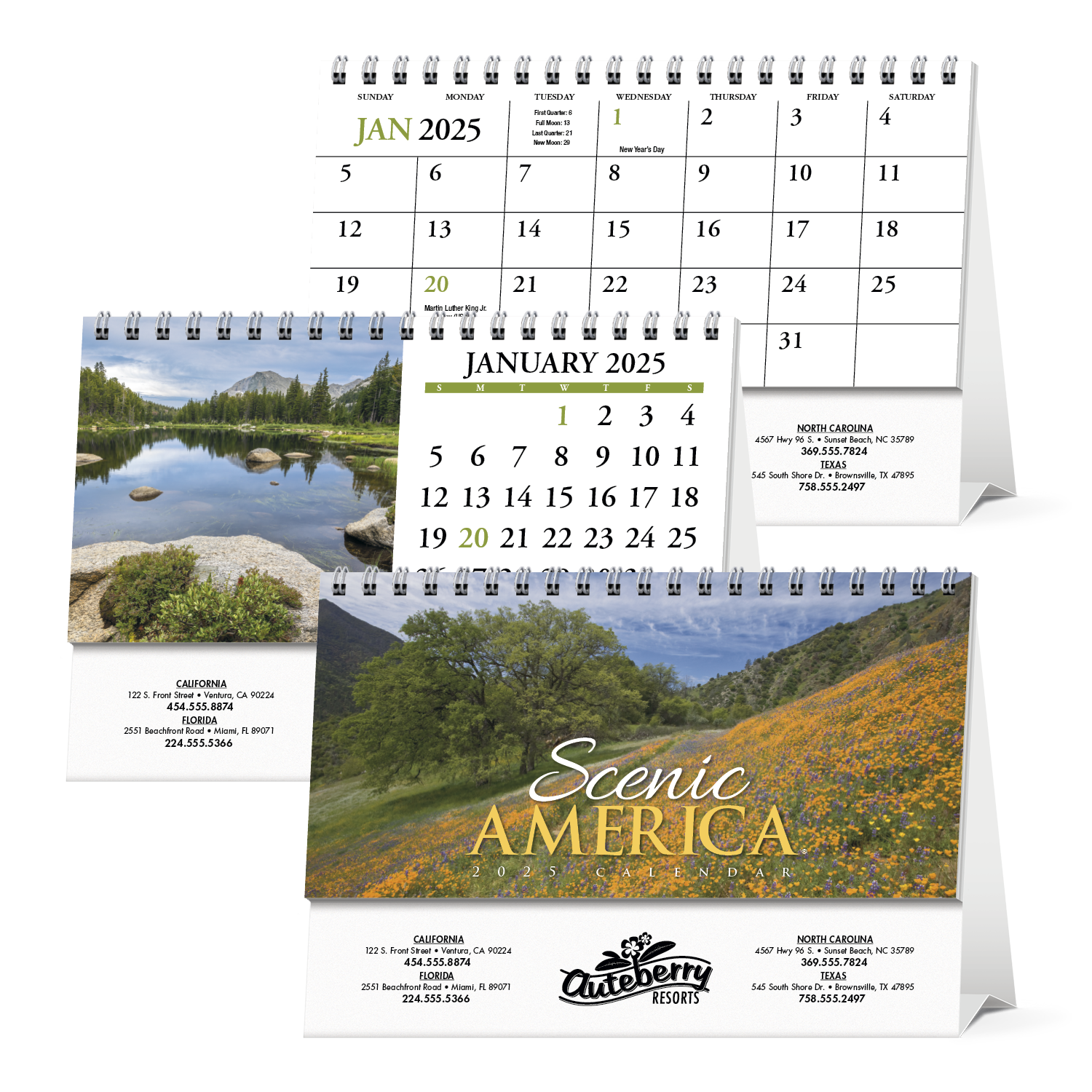 HotLine® Products Scenic America® Desk Tent Calendar 35
