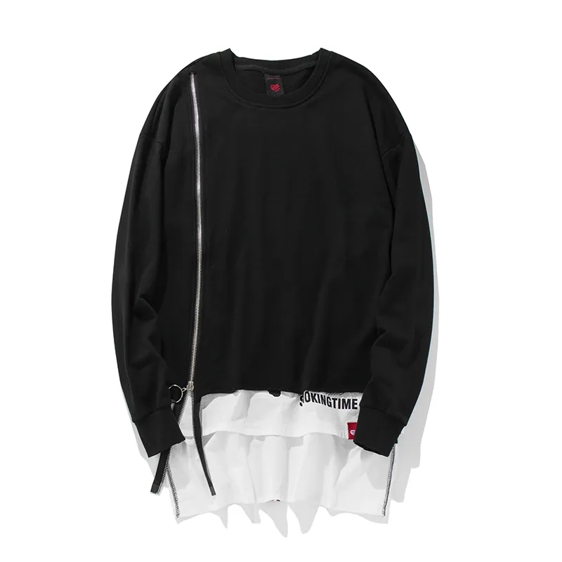 Extended Pullover Sweatshirt with Zippers, custom hoodie or sweatshirt with logo imprint 2