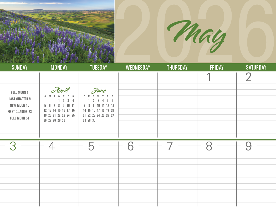 Triumph® Calendars Scenes of America Big Block Memo Calendar 13