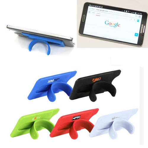 Silicon Cellphone Business Card Holder w/ Stand 2