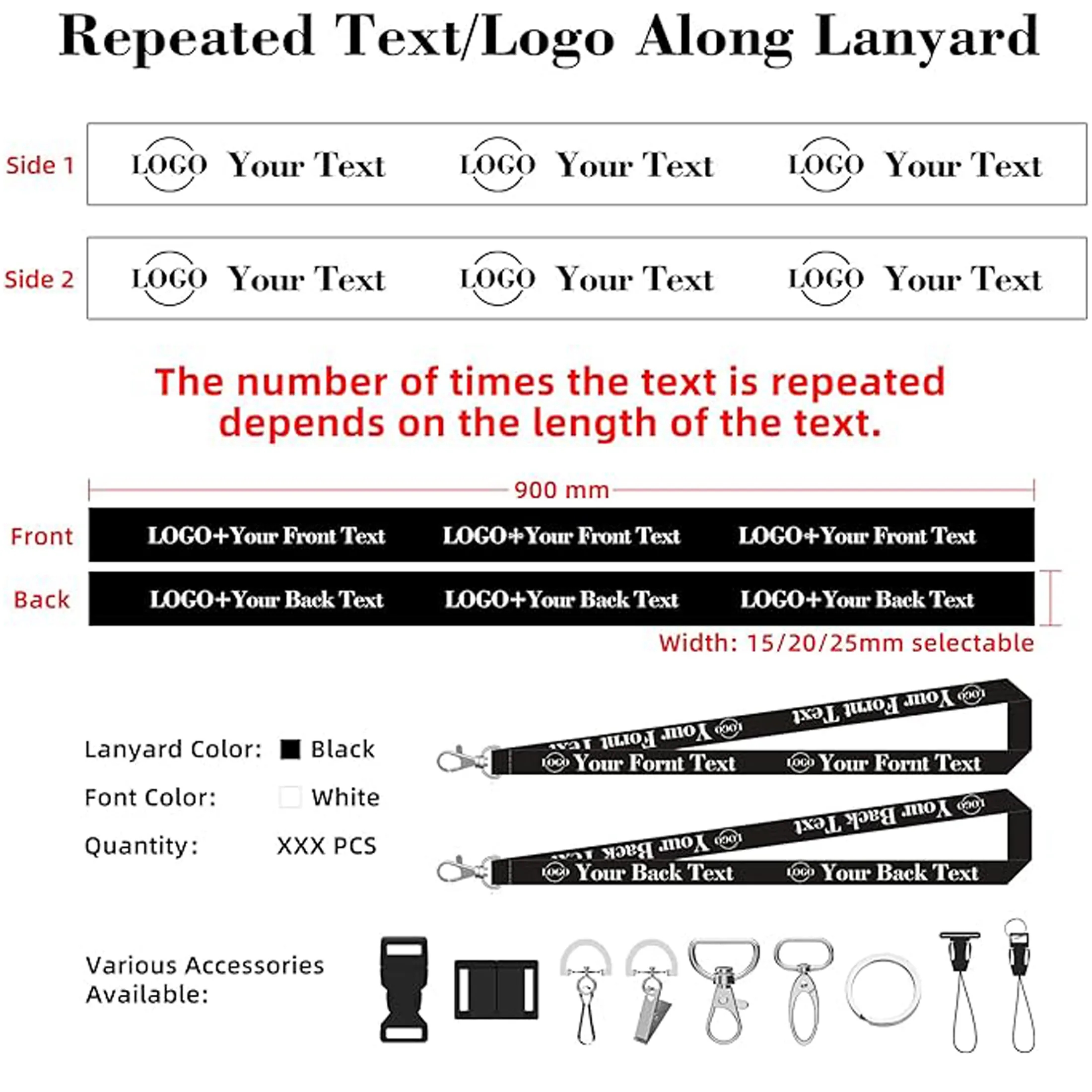 0.79" Custom Full-Color Badge Lanyards with Clip 3