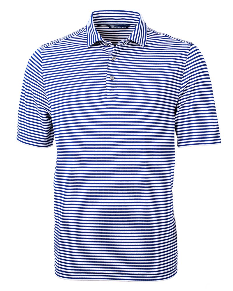 Cutter & Buck Virtue Recycled Stripe Featherlight Pique Mens Big & Tall Polo Big & Tall 38