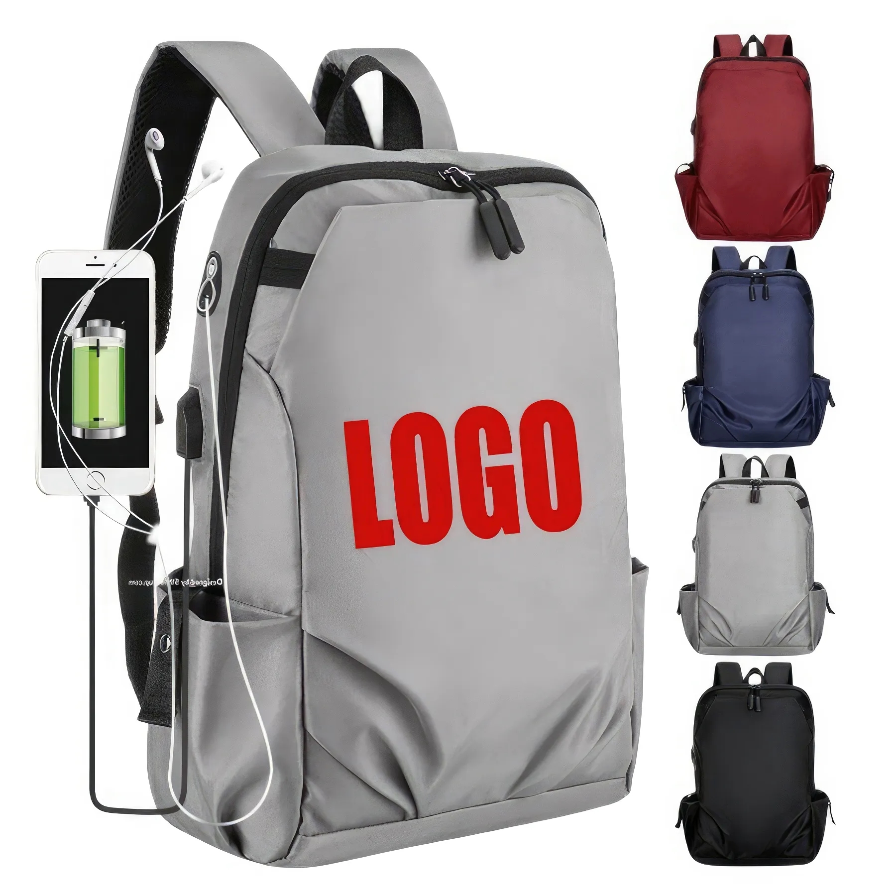 Travel Business College Laptop Backpack with USB Port 1
