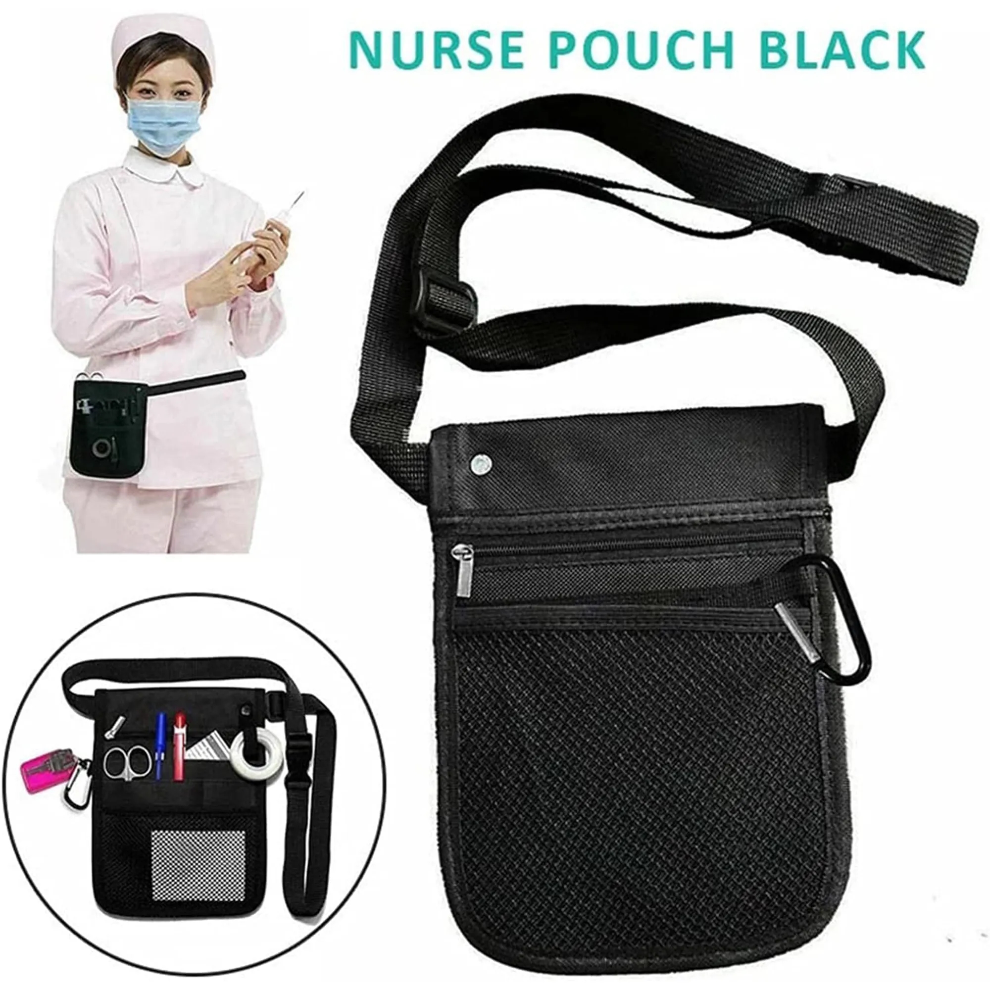 Stock Multifunctional Adjustable Belt Nurse Vet Waist Pouch 5