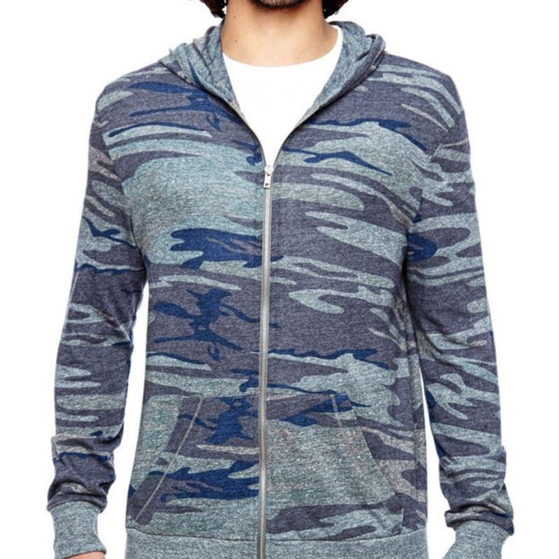 Alternative Mens Eco Long-Sleeve Printed Zip Hoodie 4