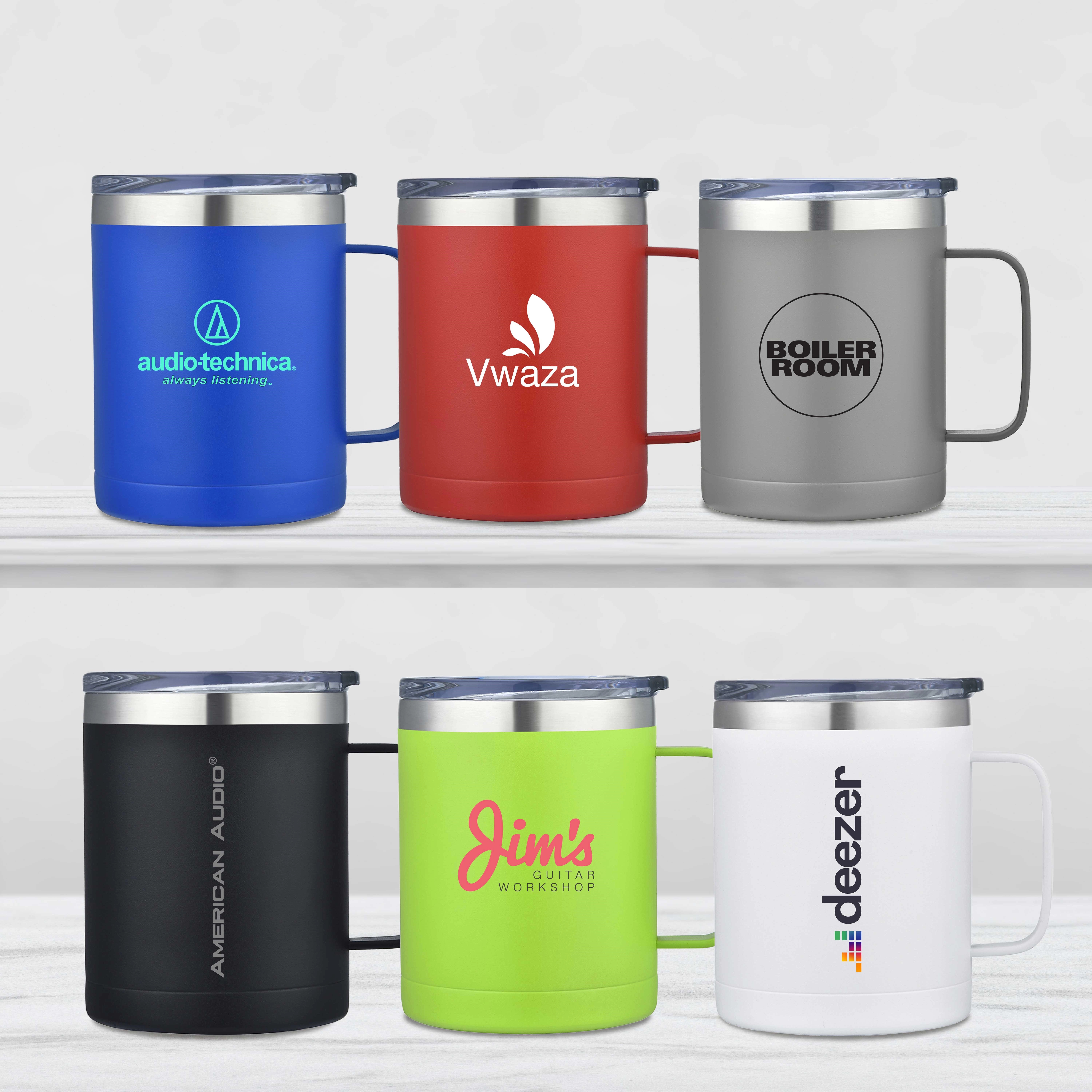 ALPHEUS - 14 OZ STAINLESS STEEL CAMPING MUG WITH HANDLE 7
