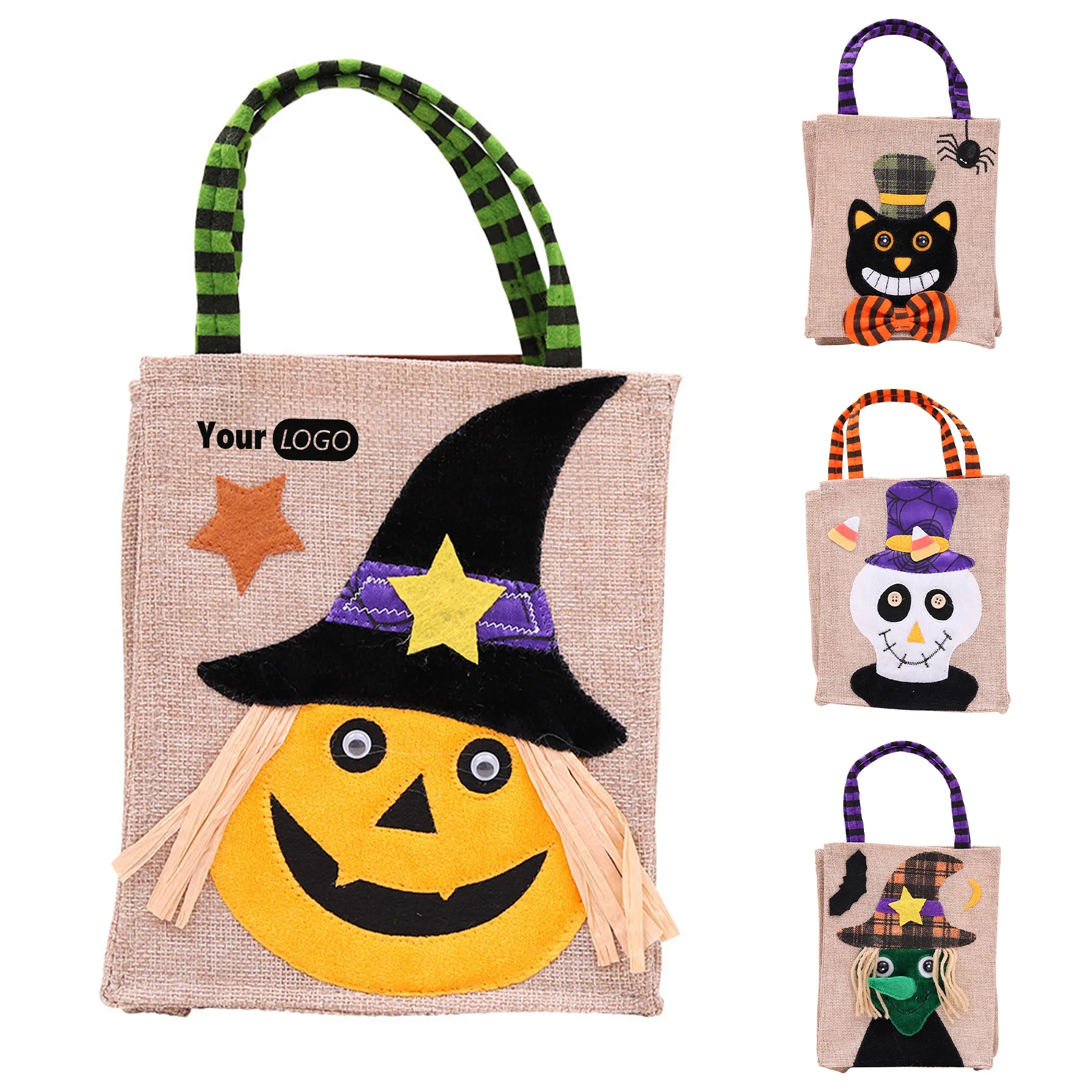Jute Halloween Candy Tote Bag 2