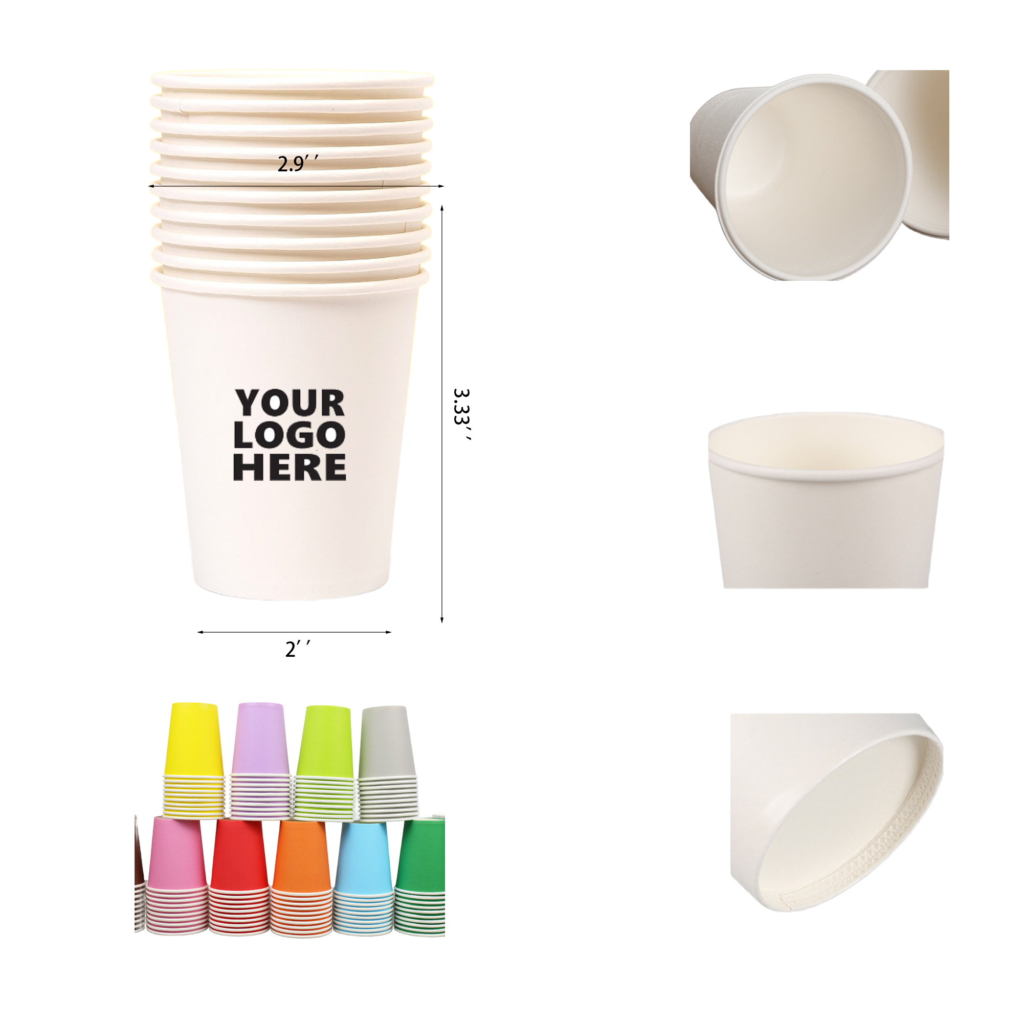 9oz Full Color Custom Disposable Paper Cup 2