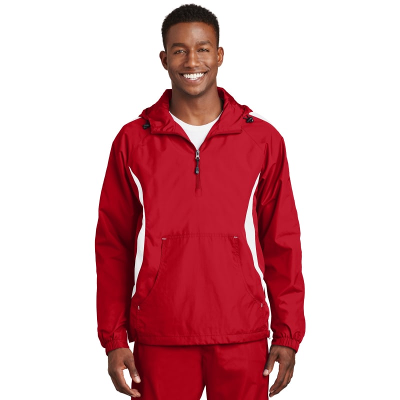 Sport-Tek Colorblock Raglan Anorak. 3