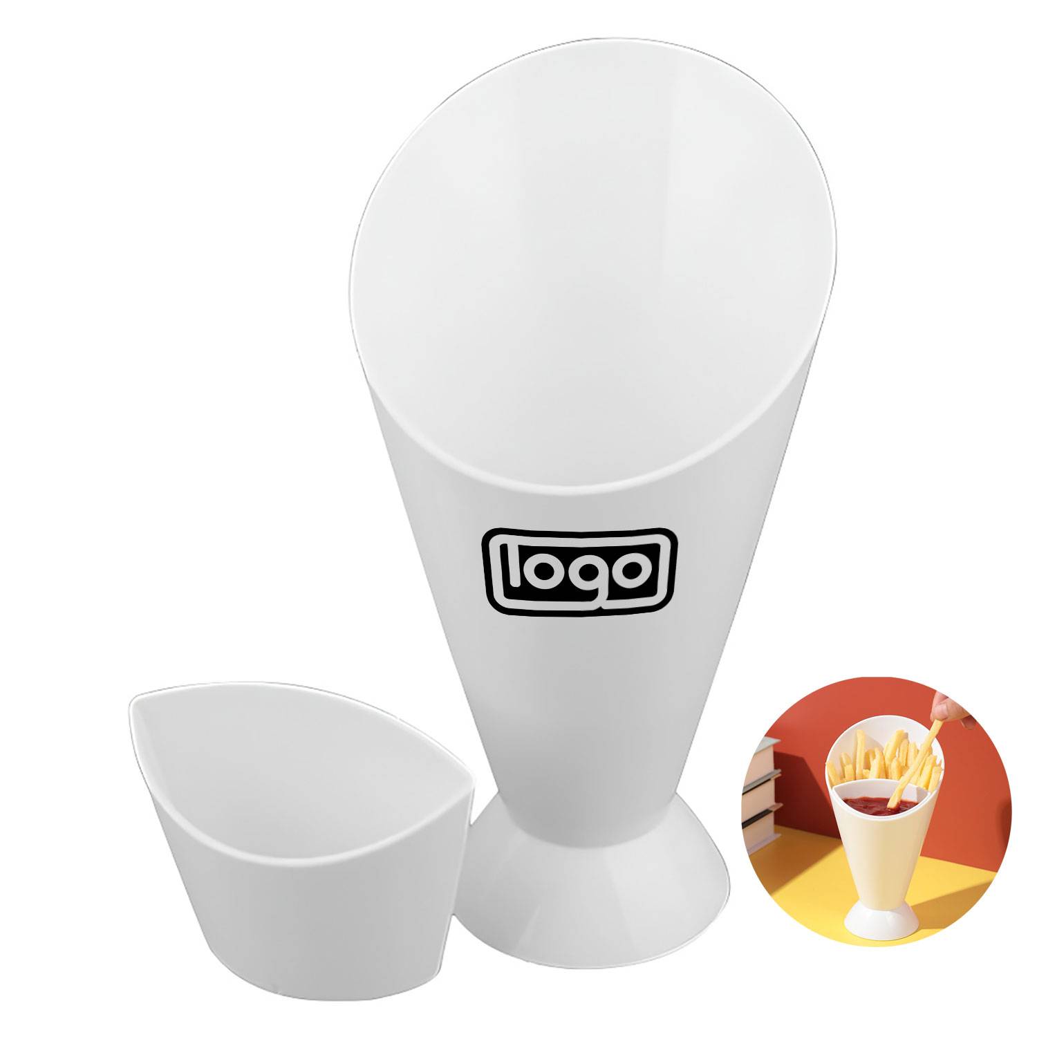 French Fries Plastic Angled Cup 9