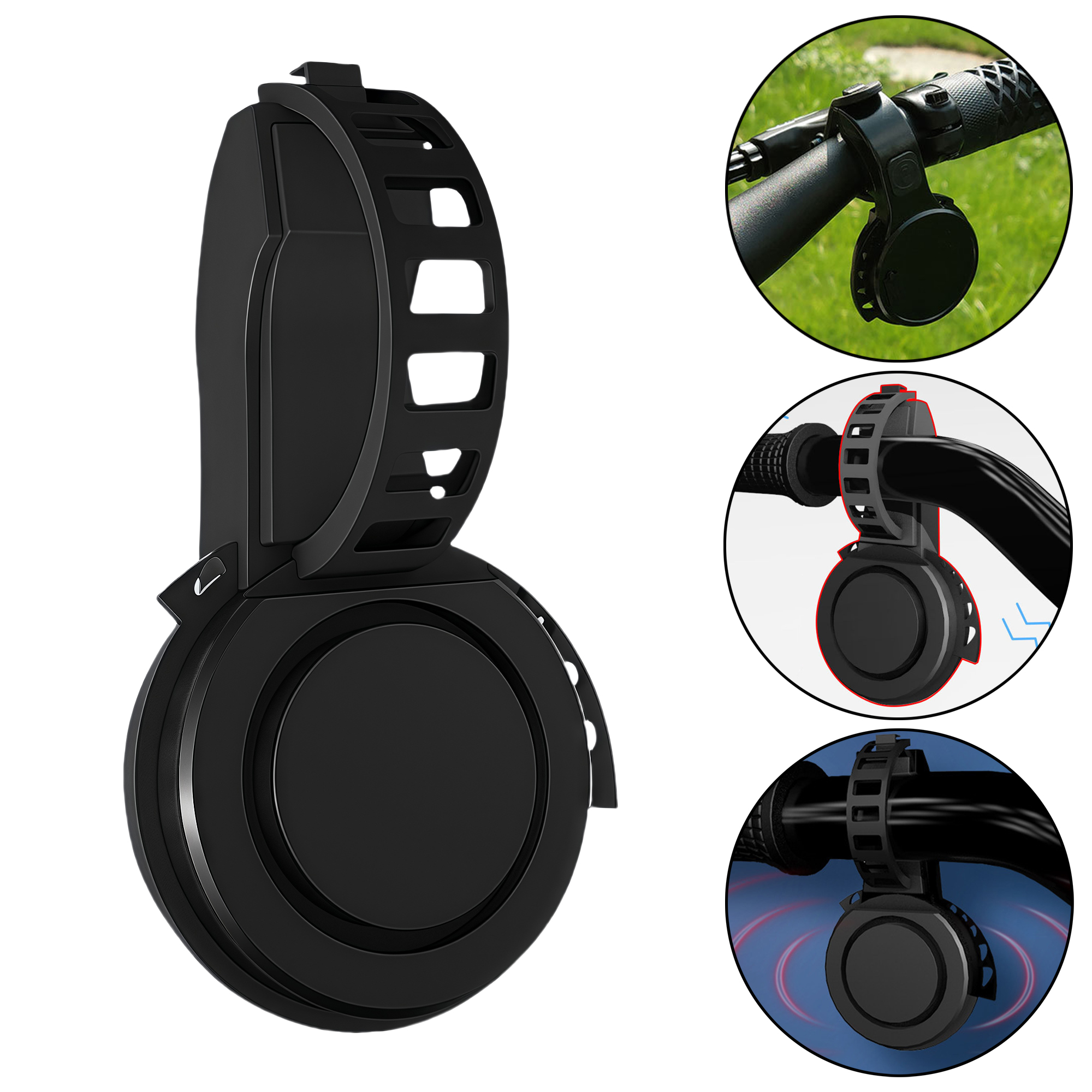 Bike Horn Electric Bicycle Bell for Mountain Bike Kids USB Rechargeable Loud 120dB Waterproof 3