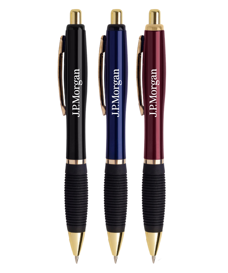 Union Printed - Gold Contour Grip Click Pen 5