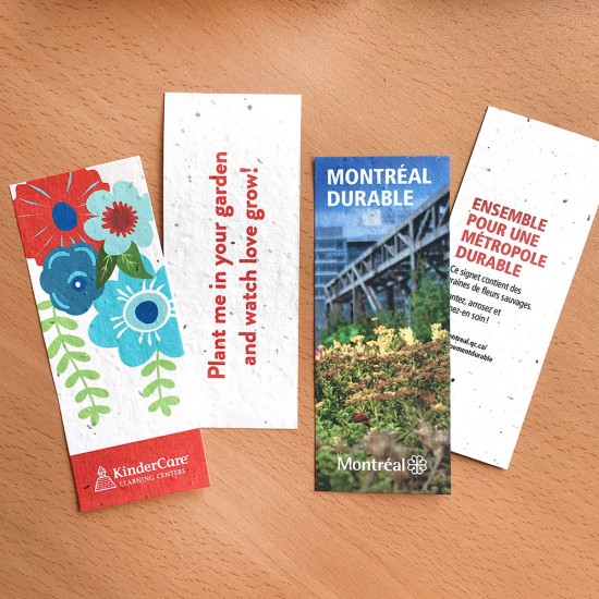 Double-Sided Small Seed Paper Bookmarks 4