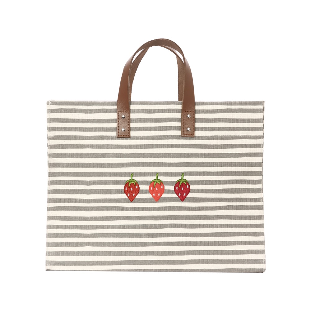 20 Oz. Super Heavy Canvas Stripe Manhattan Tote Bag 19