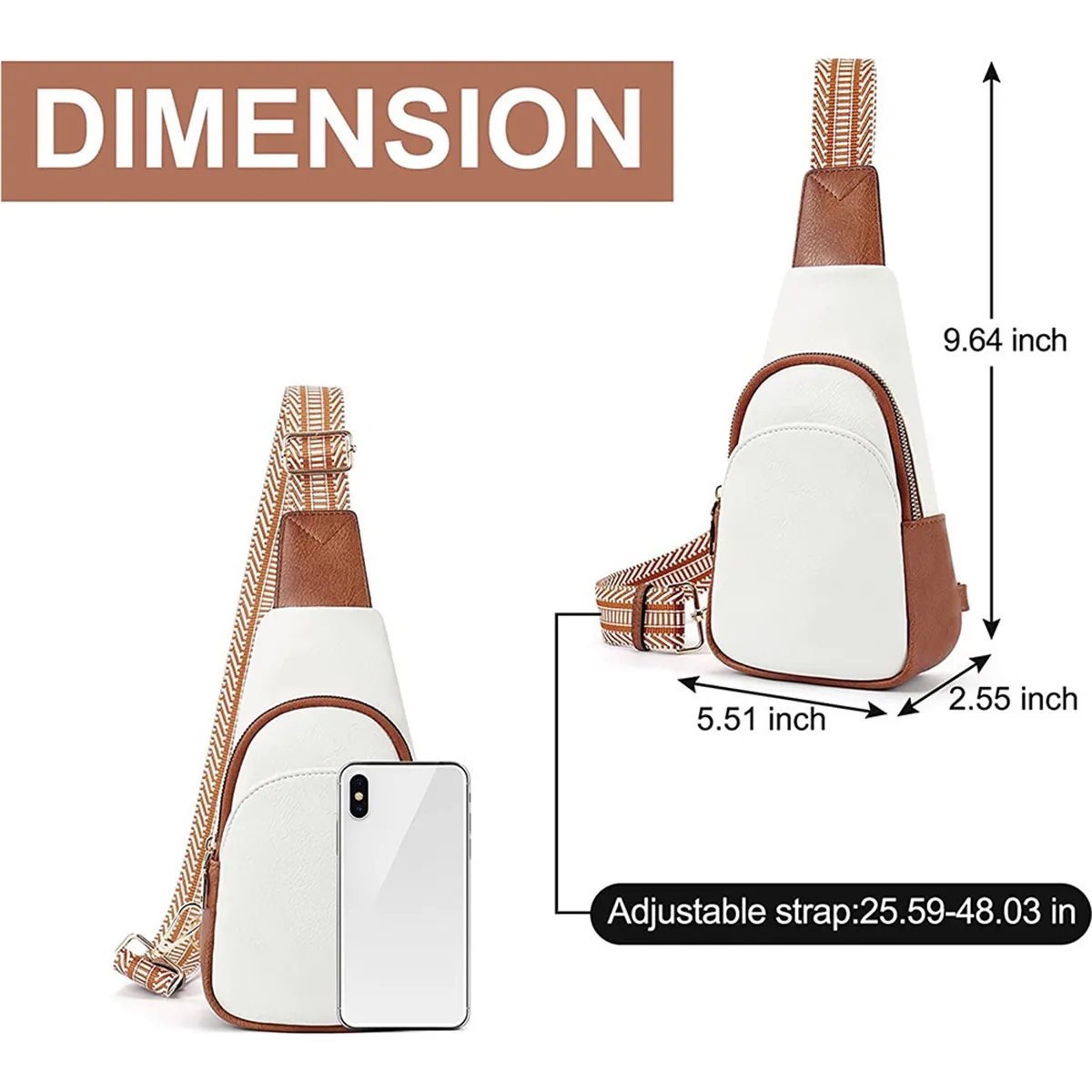 Small Leather Crossbody Fanny Packs Chest Sling Bag 6