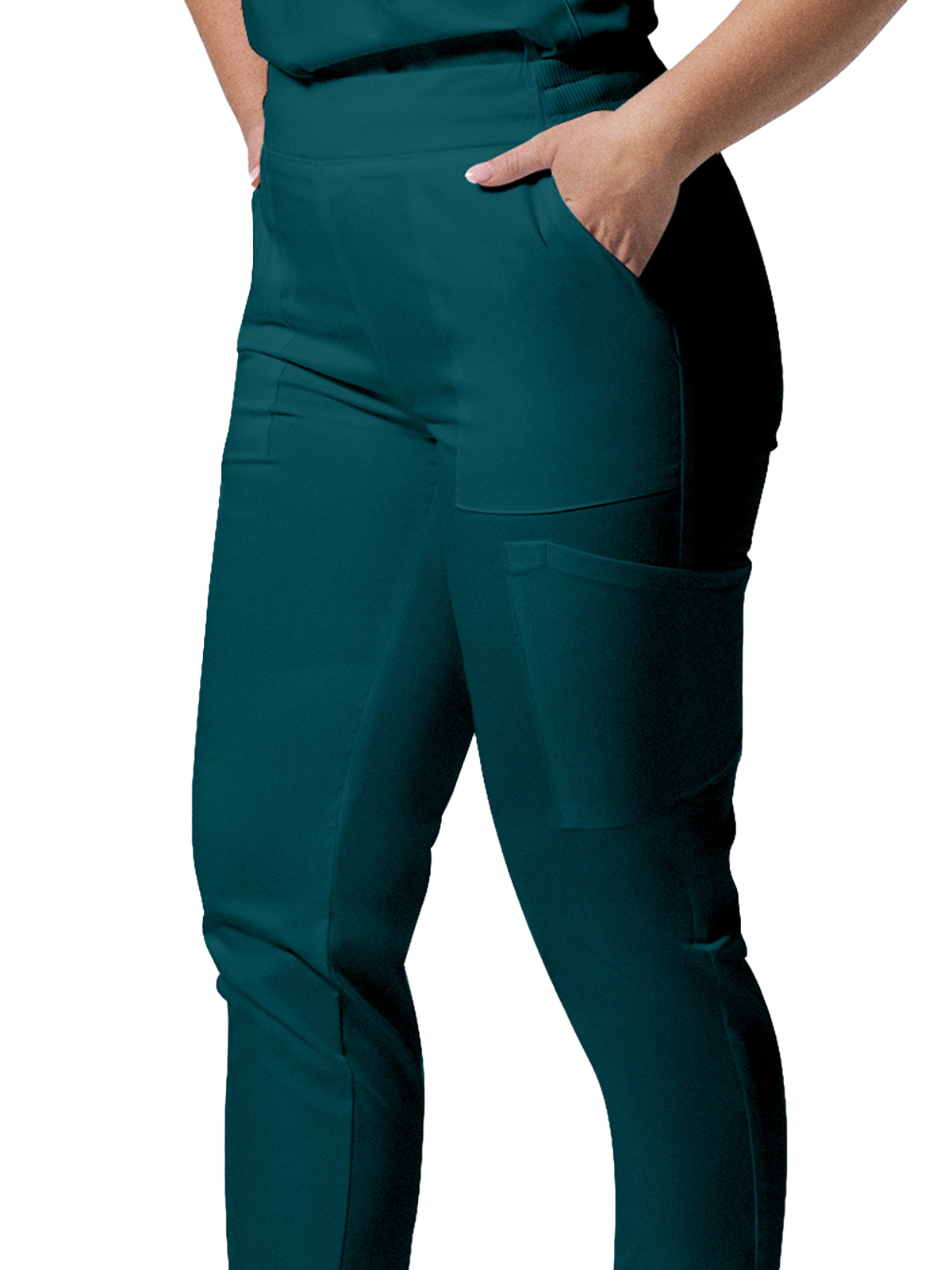 Landau - ProFlex - Women's Six-Pocket Mid-Rise Elastic-Back Waist Jogger Pant 38