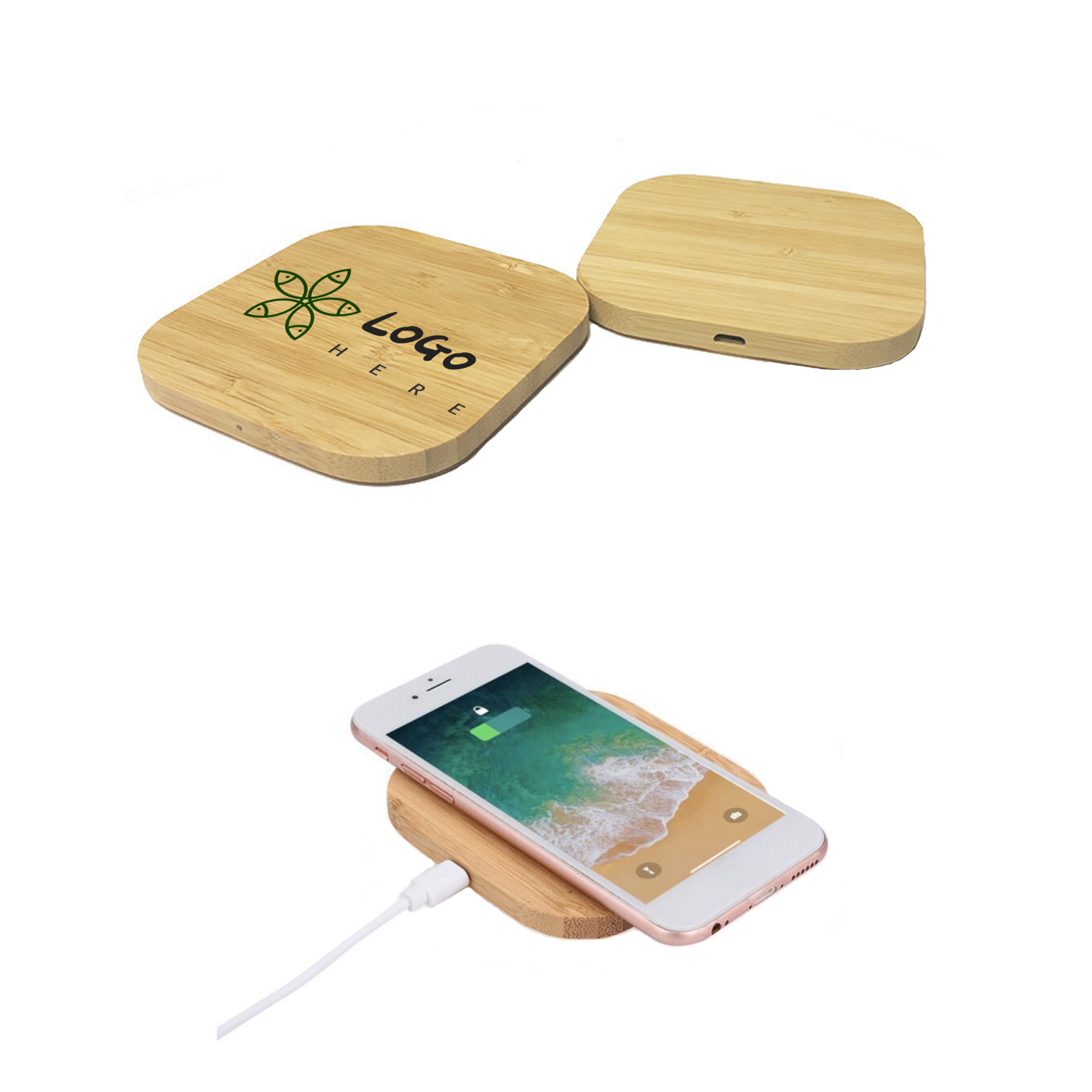 Bamboo Wood Wireless Charger 2