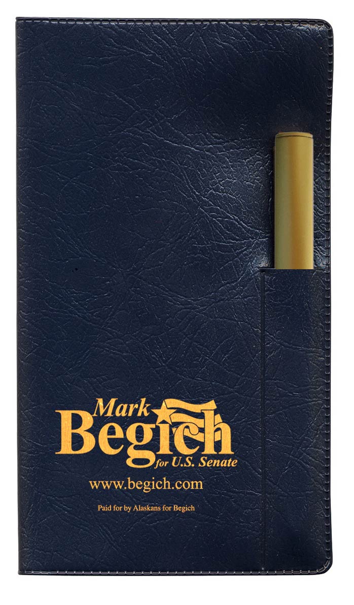 Executive Vinyl Cover Tally Book with Pen 9
