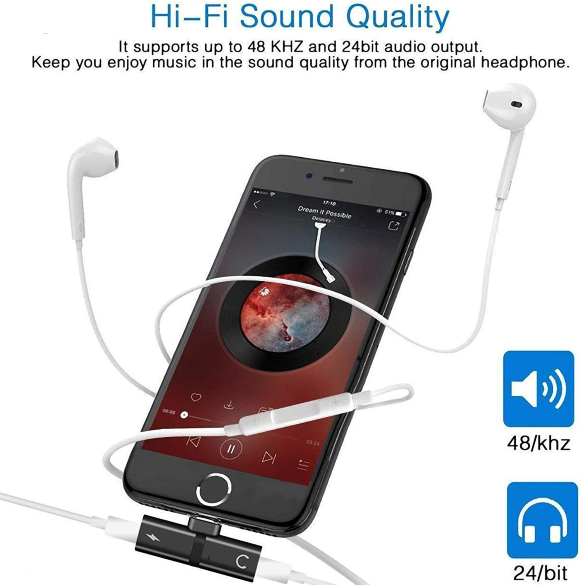 iPhone Lightning to 3.5mm Headphone Jack Adapter 2