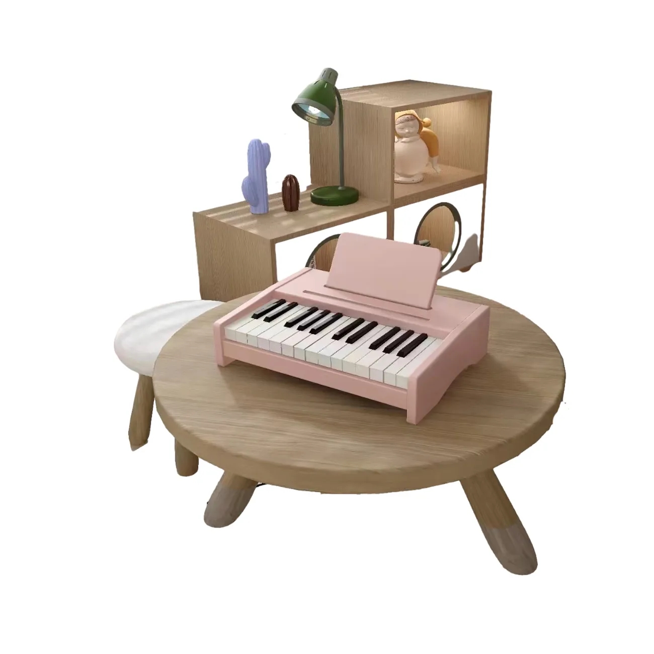 MOQ 1 Children's Teaching 25-Key Wooden Piano 5
