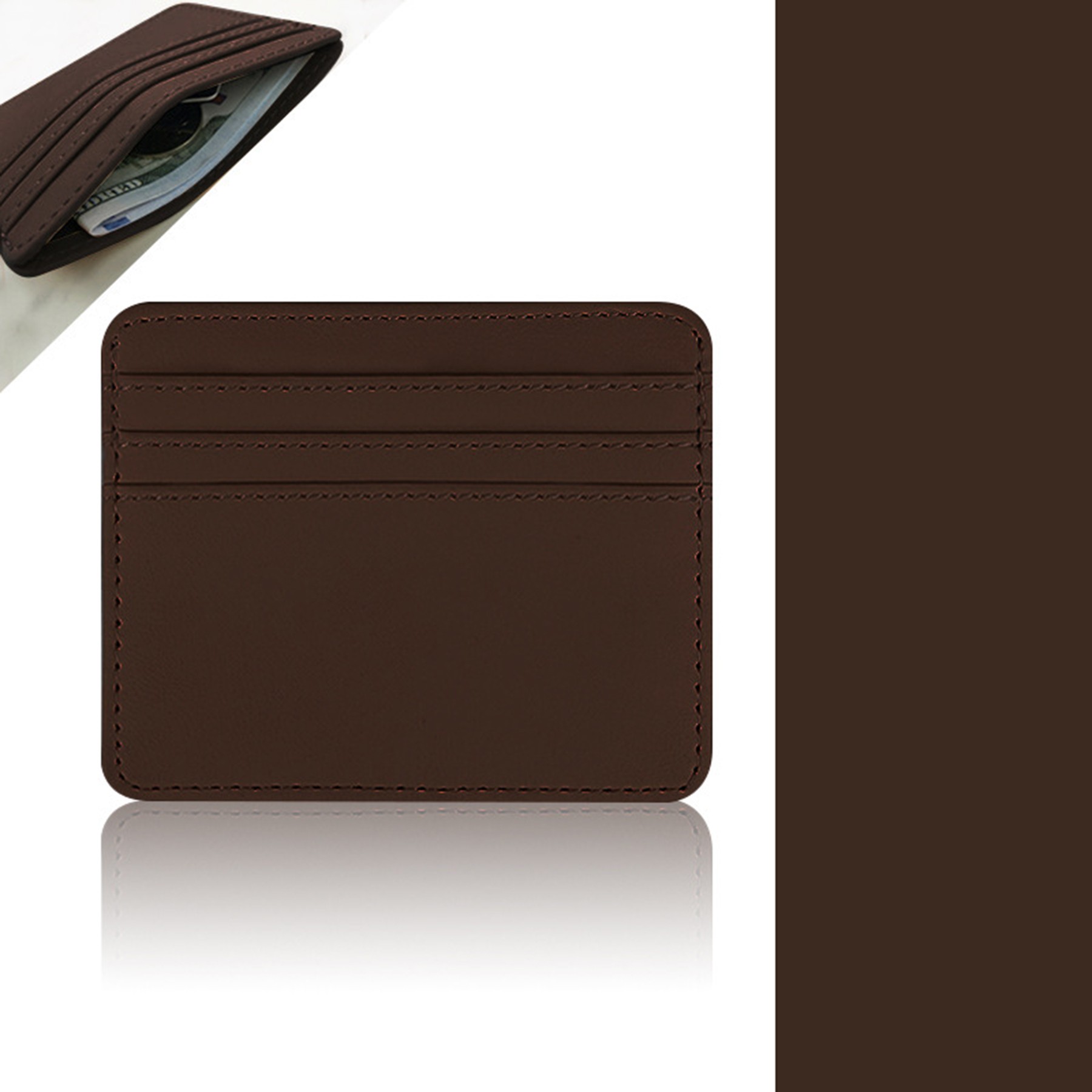 Business 4 Card Compact Leather Pu Card Holder 1