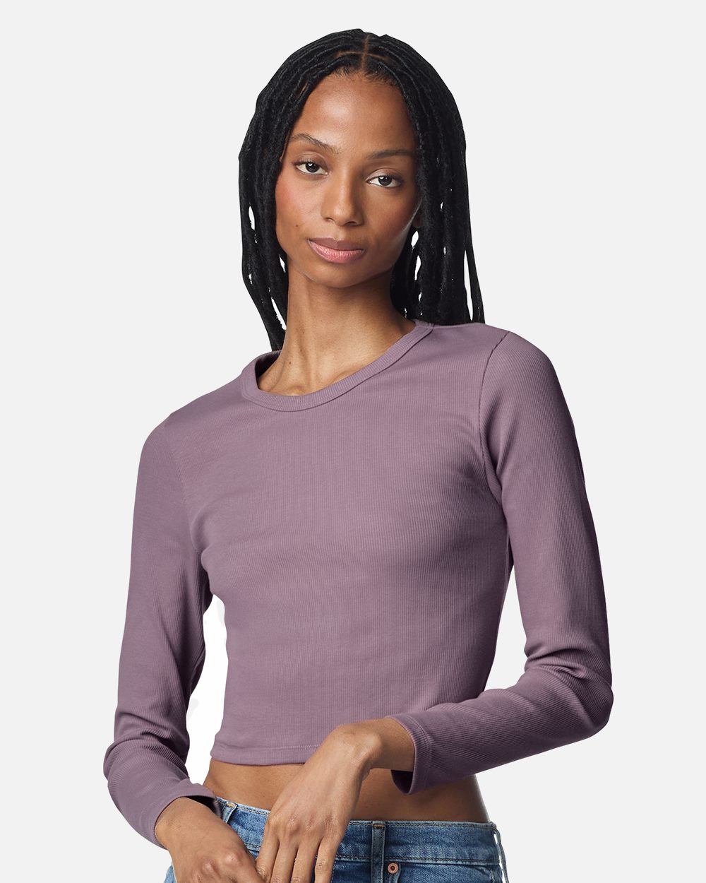 Women's Baby Rib Long Sleeve Fitted Tee - BR2107 36