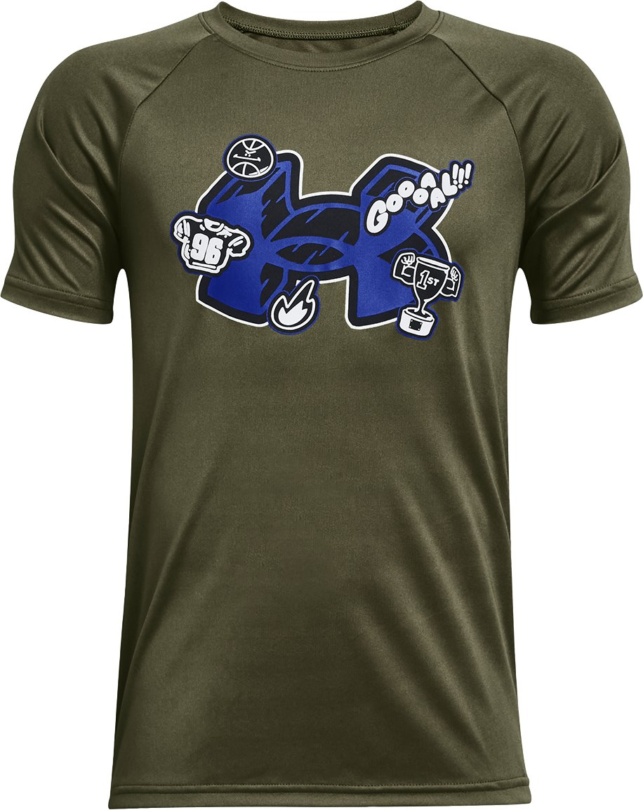 Boys' UA Tech Trophies Short Sleeve 3