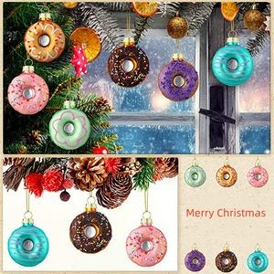 Glass Christmas Tree Vegetables and Fruits Hanging Ornaments 1