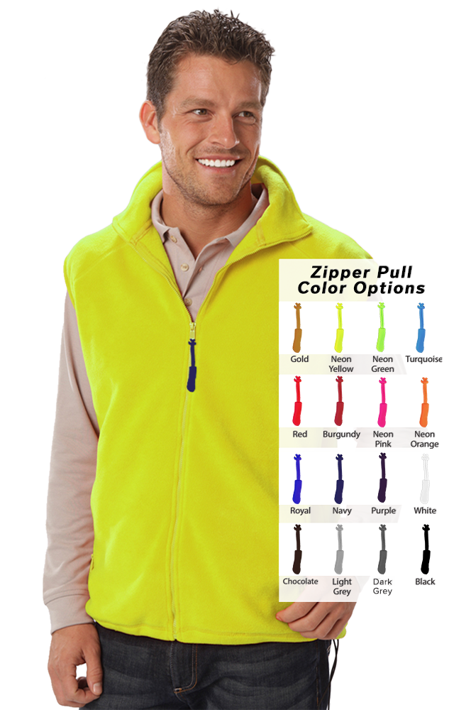 Custom Zipper Pull Polar Fleece Vest 21