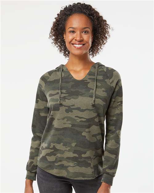 Women's Lightweight California Wave Wash Hooded Sweatshirt - PRM2500 68