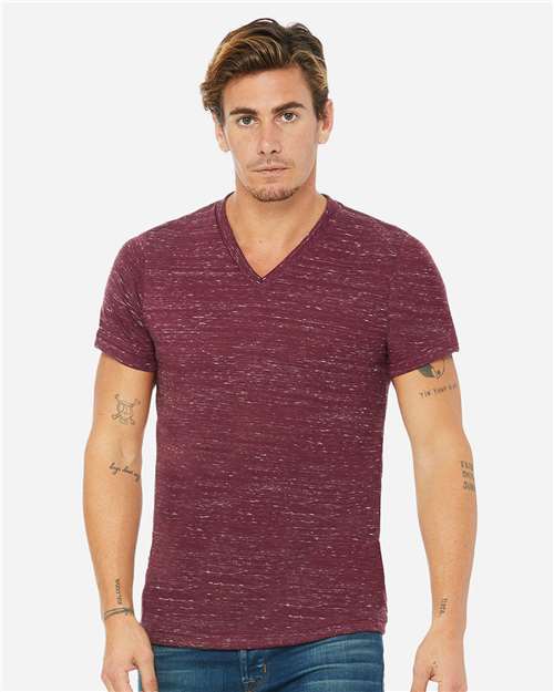 Unisex Textured Jersey V-Neck Tee - 3655 10
