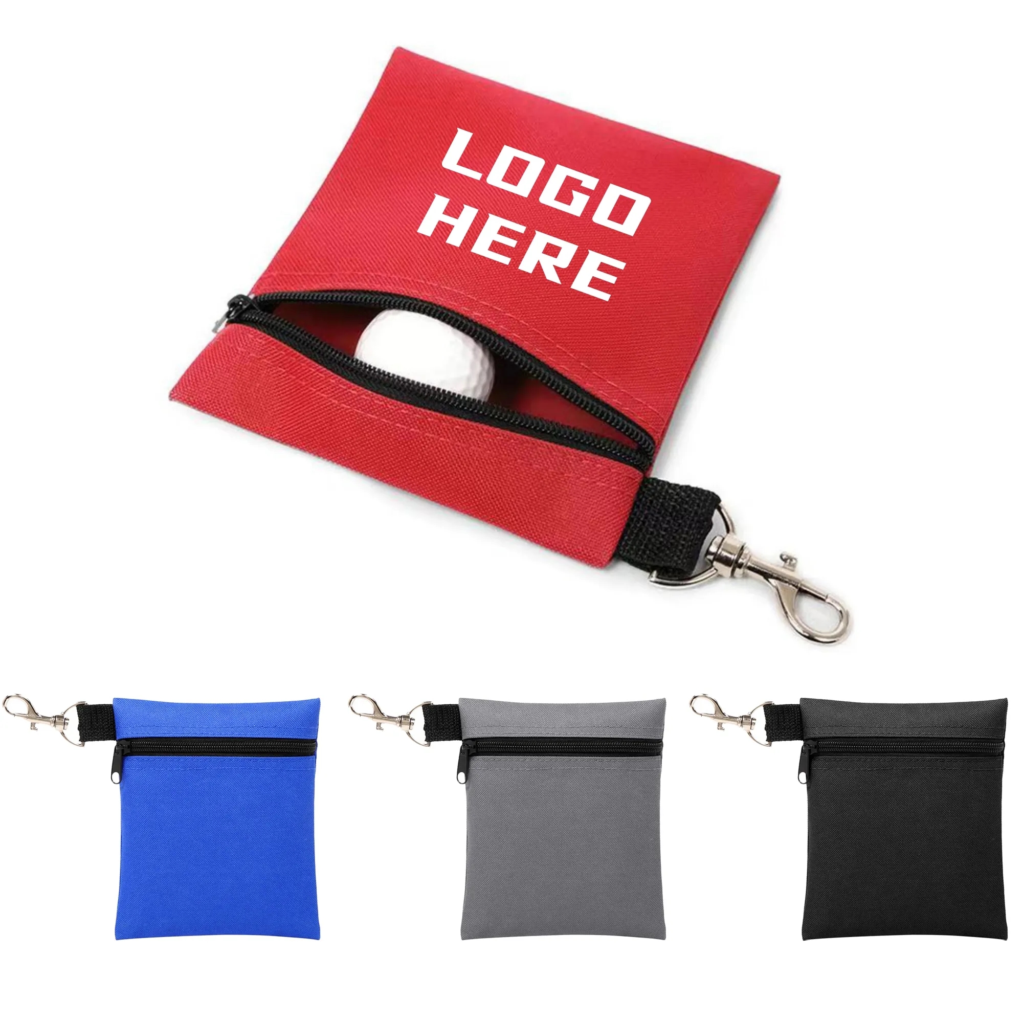 Professional Zipper Golf Ball Pouch Bag 4