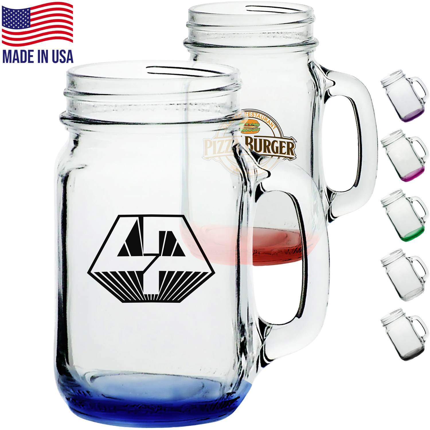 16 oz. Mason Drinking Jars with Handles 2