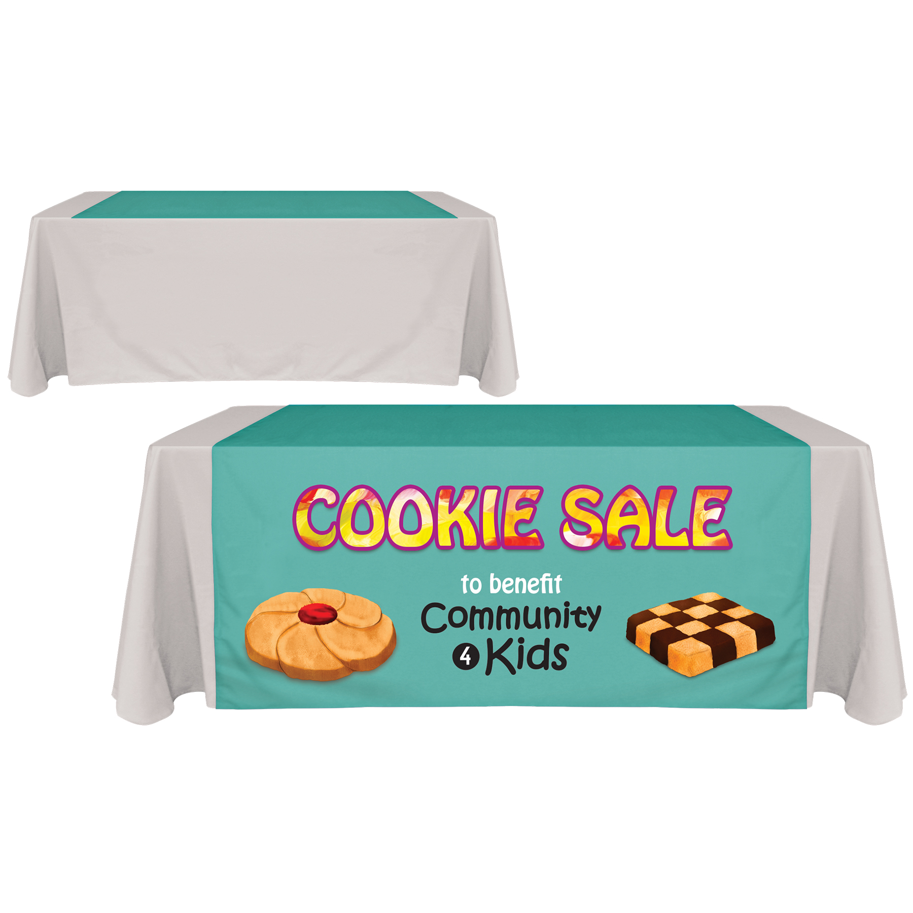 60" x 60" Knit Polyester Custom Table Runner 14