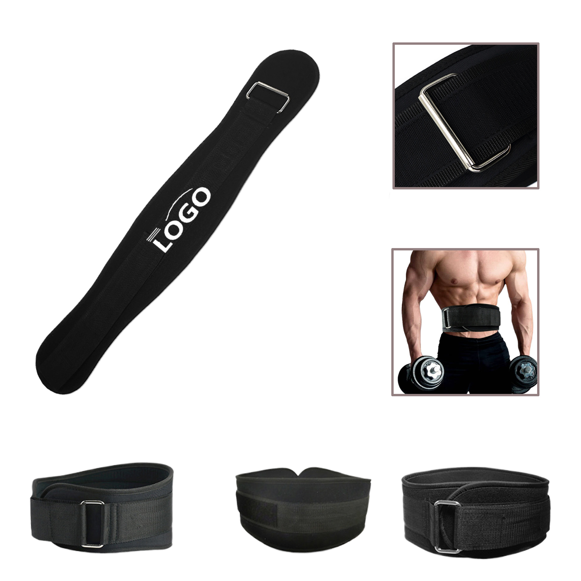 MOQ50 Custom Breathable Weightlifting Support Belts 3