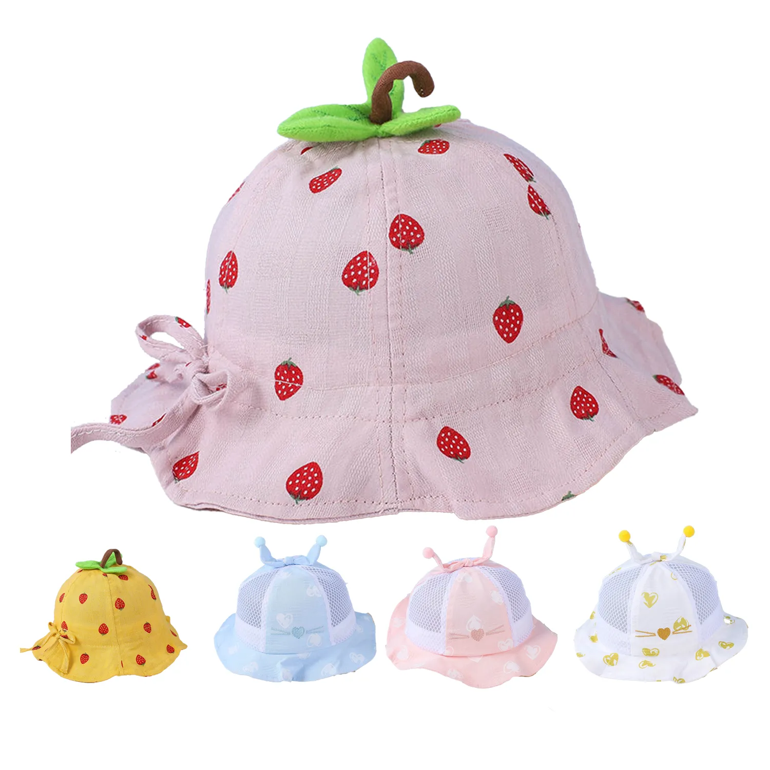 Terylene Cotton Thin Baby Sun Shade Bucket Hat 8