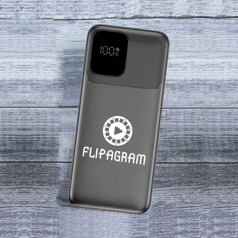 Portable 10000mAh Charger with Digital Display & Built-In Dual Charging Cables 3