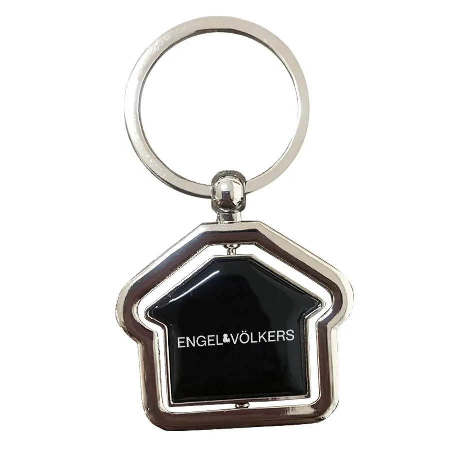 Spinning House Metal Keychain 7